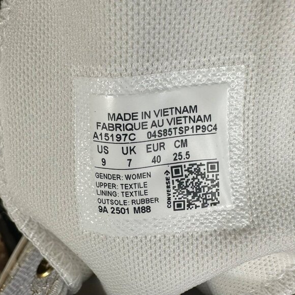 ⭐Converse Chuck Taylor Platform Pearls Lace 9 Women Shoes Party Sneaker A15197C - Picture 15 of 15